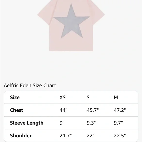 NWT Aelfric Eden Embroidery Star tee XS pink - Picture 5 of 6